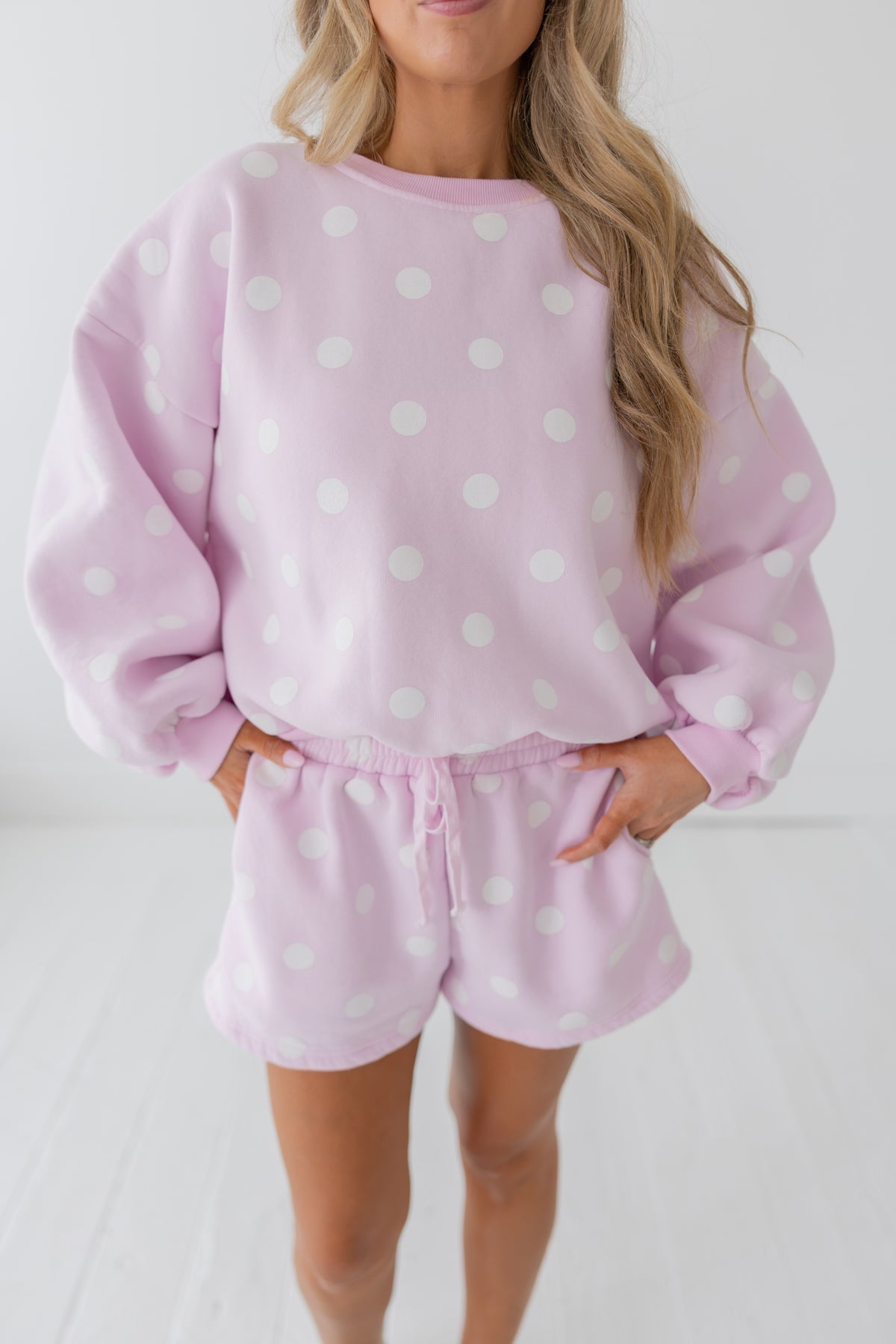 Pink Cloud Polka Dot Set