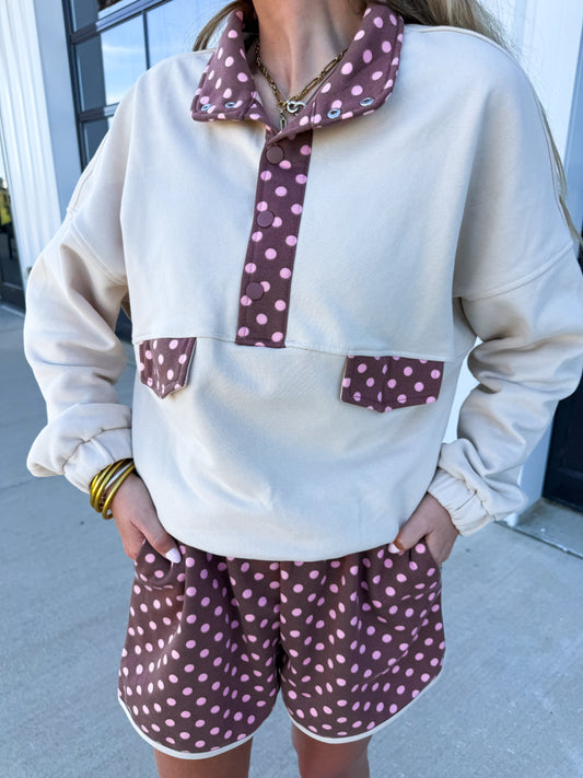 The Genna Polka Dot Pullover Set