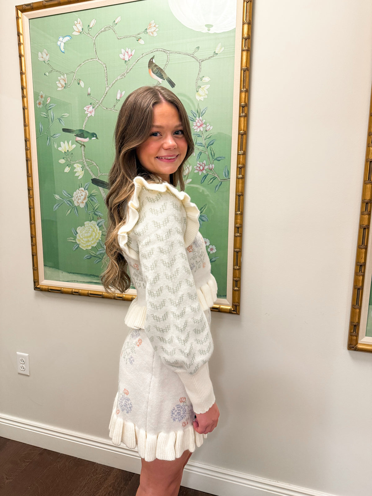 Sunday Bloom Knit Top & Skirt Set