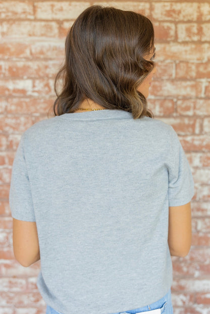 Back to Basics Grey Knit Top
