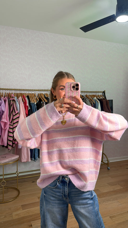 Sugar Plum Striped Sweater