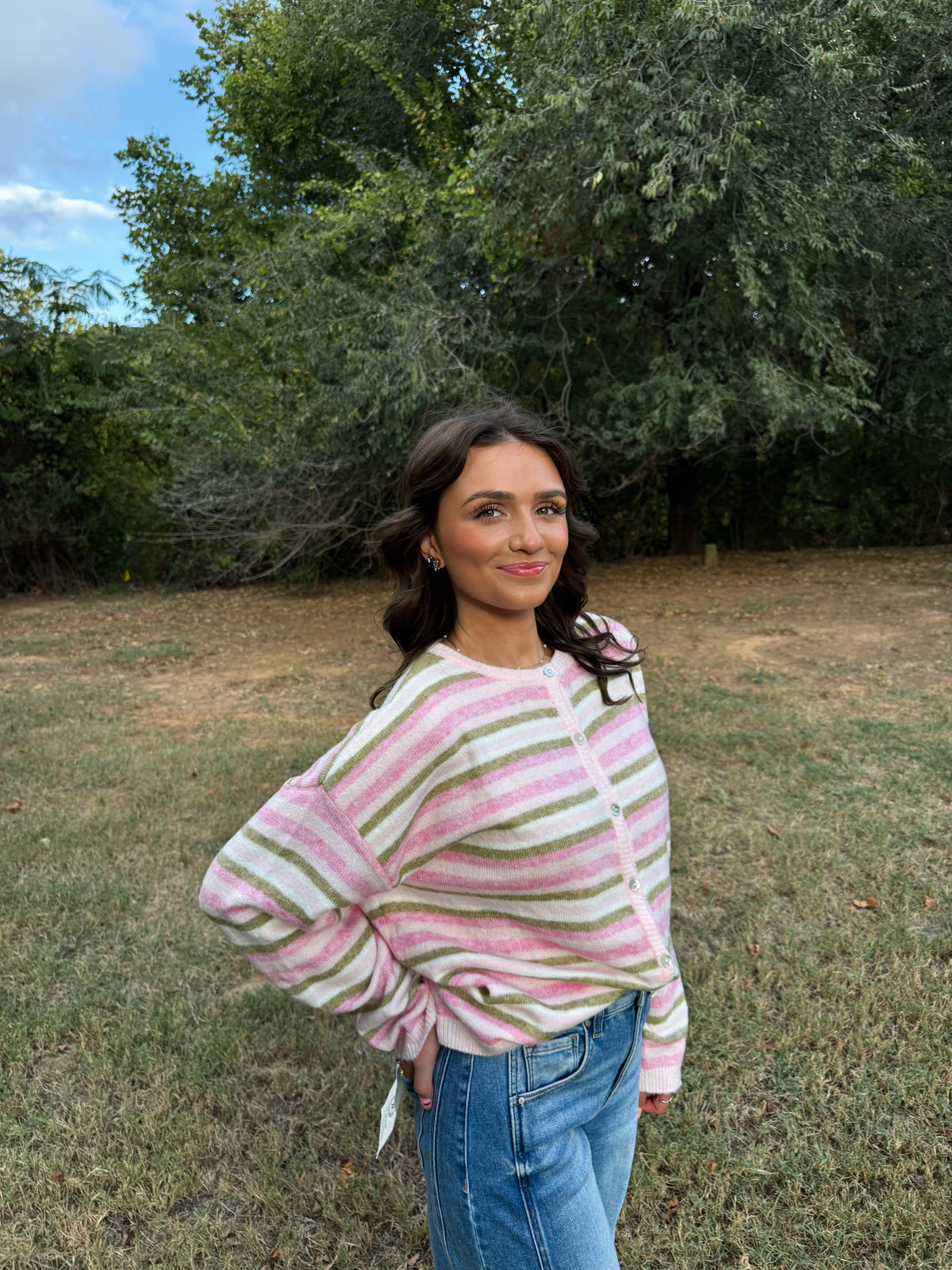 Sweet Pea Striped Cardigan