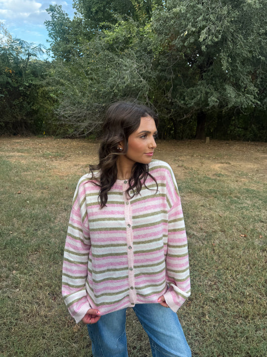 Sweet Pea Striped Cardigan