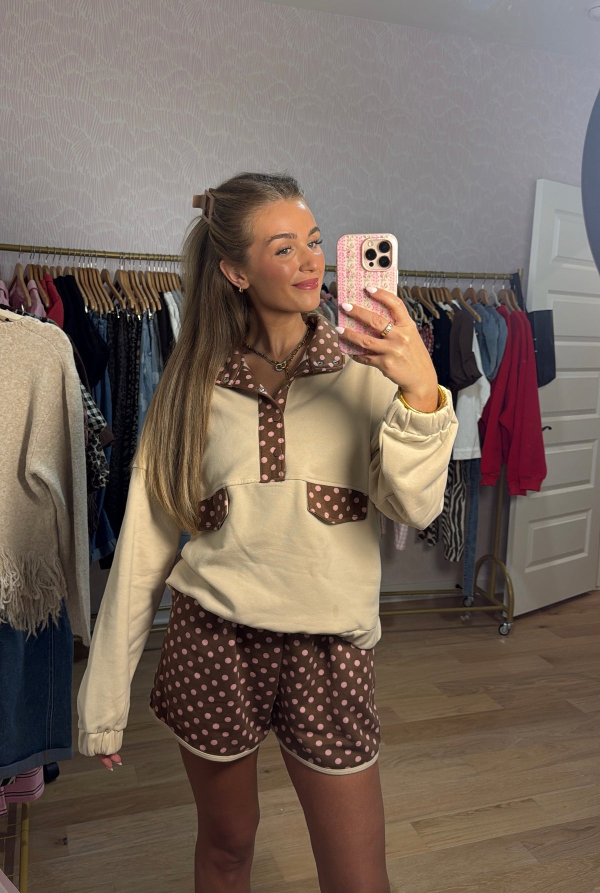 The Genna Polka Dot Pullover Set