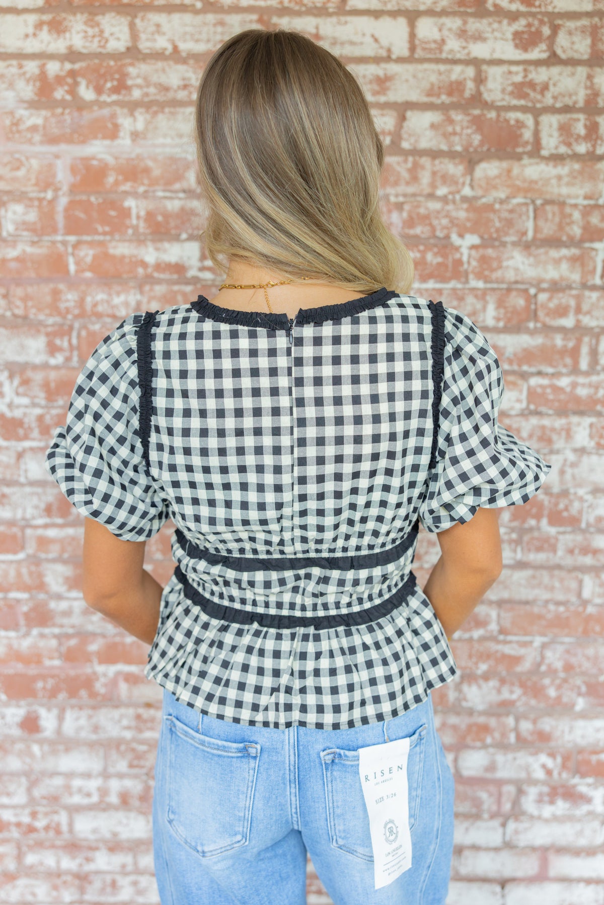 The Sutton Gingham Blouse