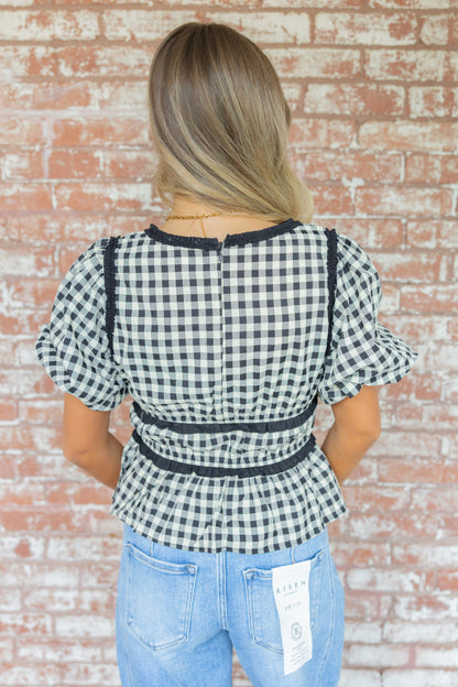 The Sutton Gingham Blouse