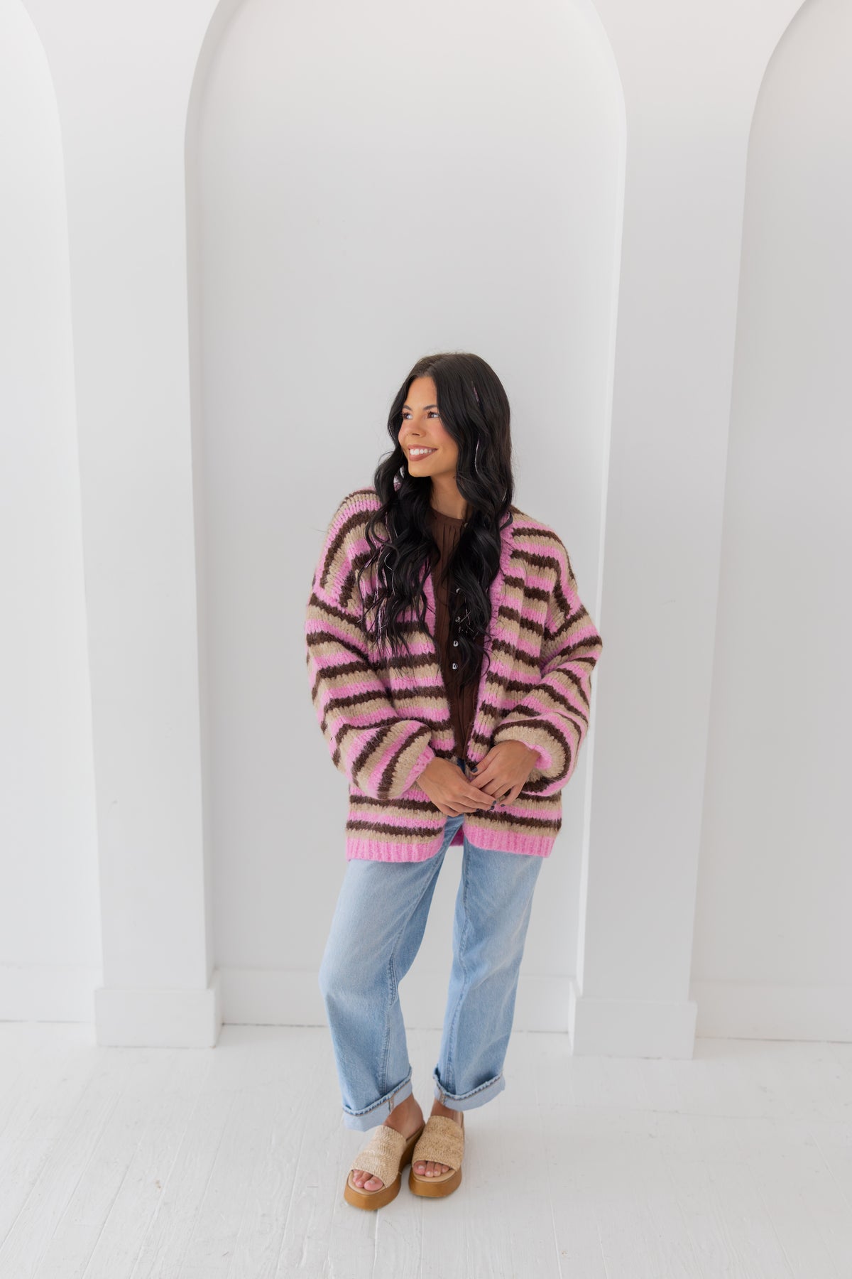 Cozy in Color Striped Cardigan