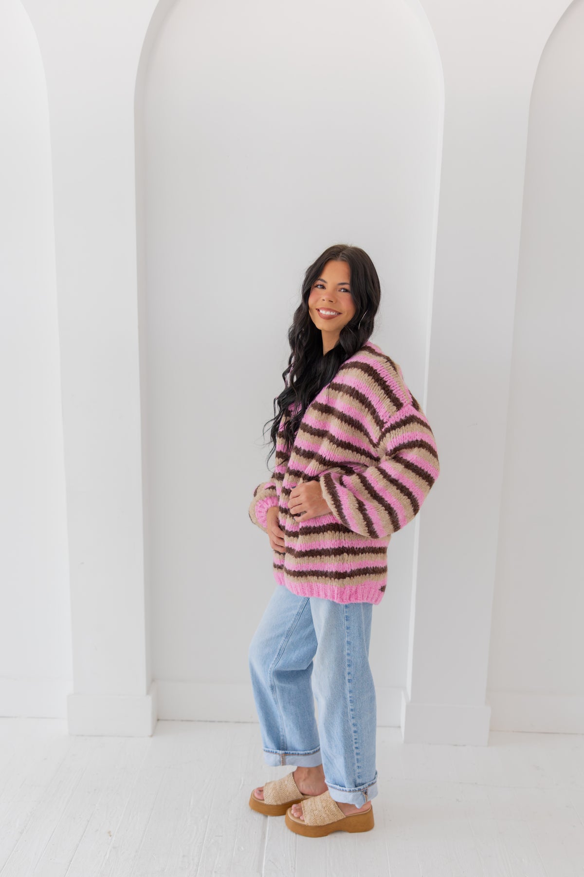 Cozy in Color Striped Cardigan