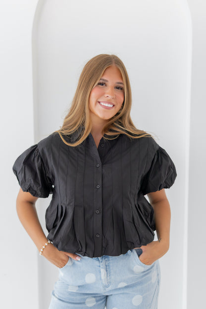 The Blaire Bubble Hem Top
