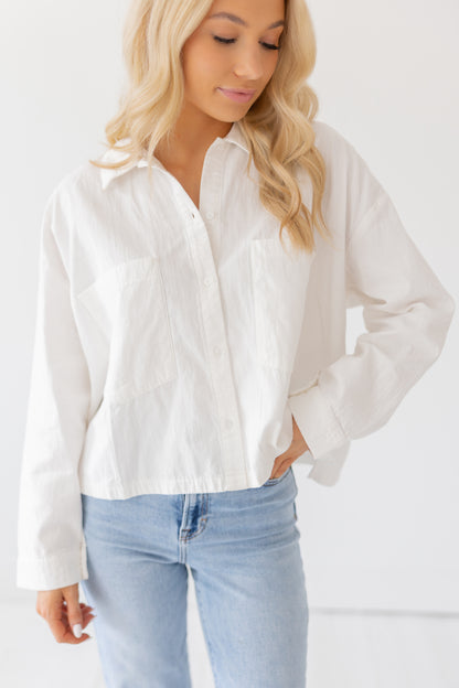 Crisp & Casual Cropped Shirt