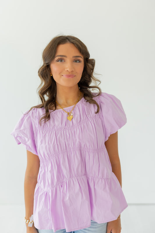The Jami Bubble Sleeve Top