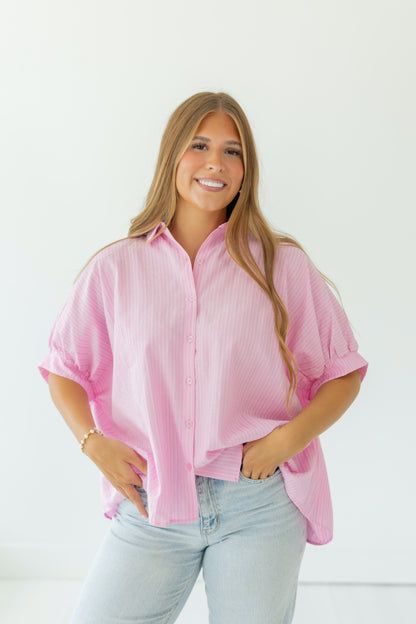Pink on Repeat Oversized Shirt