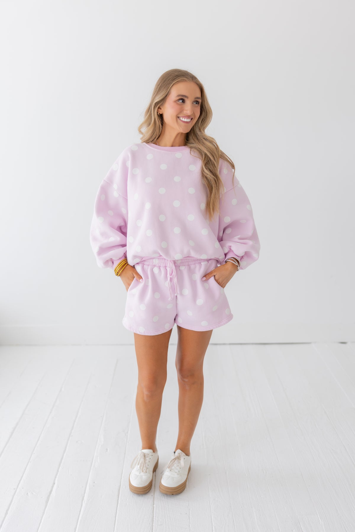 Pink Cloud Polka Dot Set