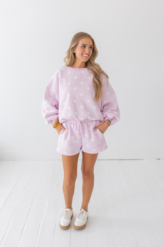 Pink Cloud Polka Dot Set
