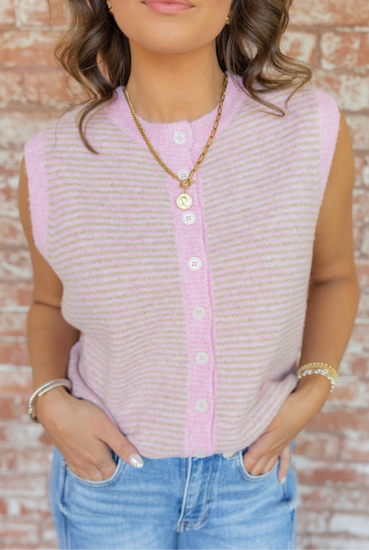 Blushing Over You Sweater Vest