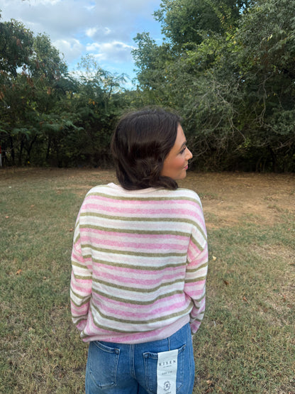 Sweet Pea Striped Cardigan